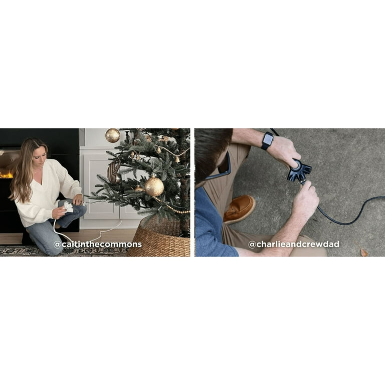 Philips EZGrip 8FT Black Extension Cord 3 Prong with Multiple