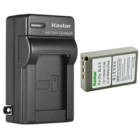 Kastar 1-Pack Battery and AC Wall Charger Replacement for Olympus BLS-5, PS-BLS5, BLS-50 Battery, Olympus E-PL5, E-PL6, E-PL7, E-PL8, E-PL10, E-PM1, E-PM2, Stylus 1, Stylus 1s, OM-D E-M10 Camera