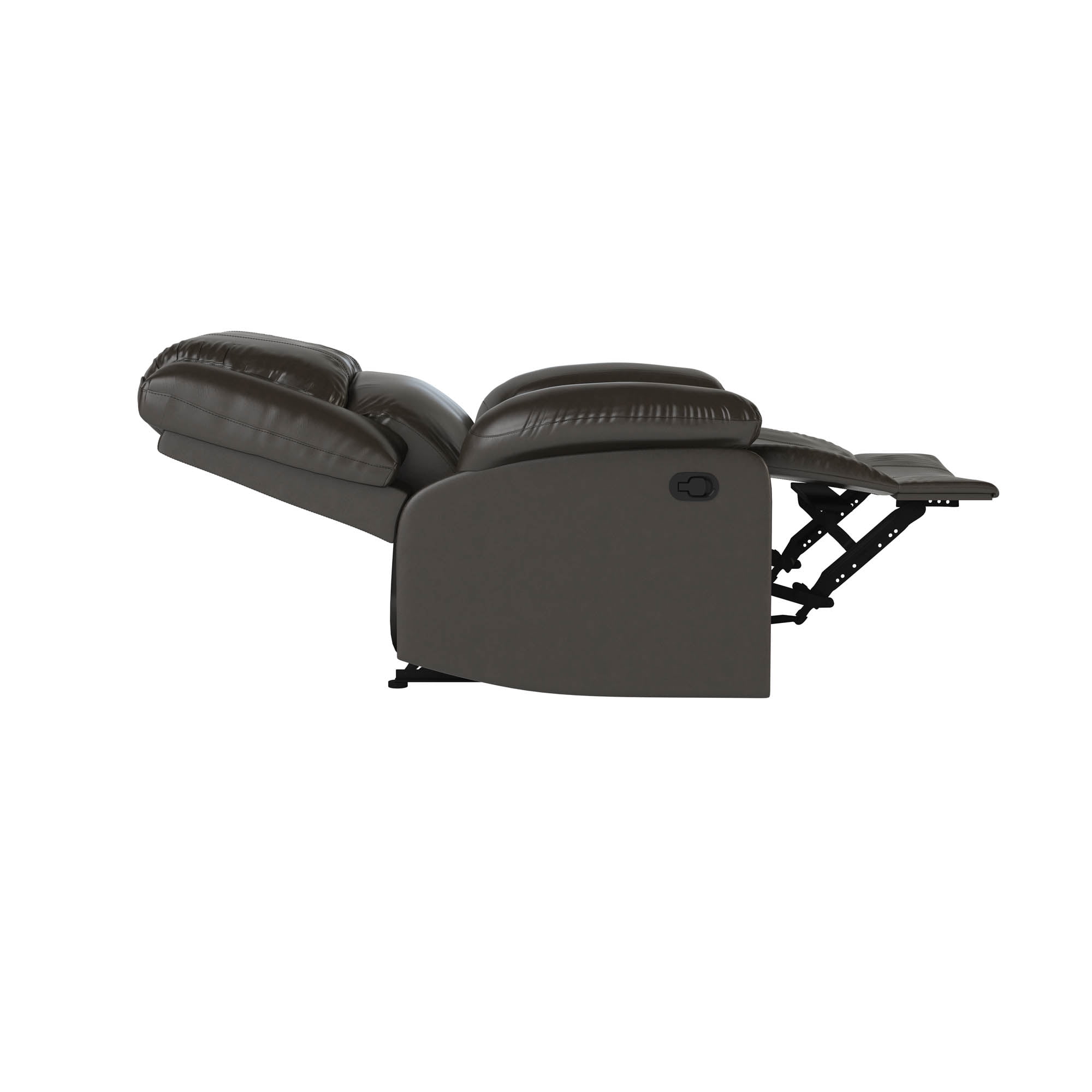Relax-A-Lounger Warren Faux Leather Manual Recliner, Java