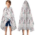 thumbnail image 3 of White Christmas Tree Pattern Hooded Bath Towel，50"x30" for Ages 3 To 12 Kids, Quick Dry Lightweight Soft Microfiber Hood Beach Towel Cover Up for Kids, 3 of 7