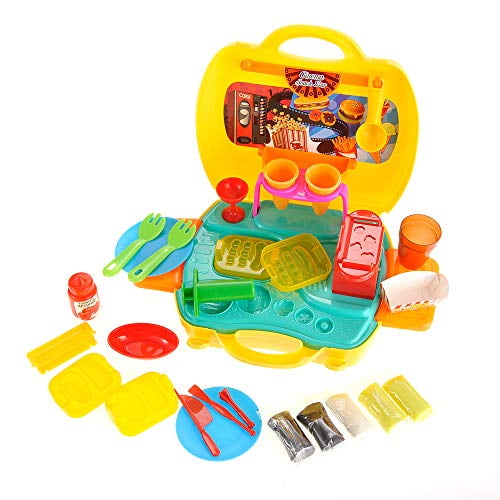 PowerTRC Travel Case Playset | Portable Unique Pretend Play Sets | On The Go Fun | Pretend Play Travel Cases | Fast Food Set