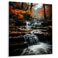 thumbnail image 2 of Designart "Cascades Dancing in the Waterfall I" Landscapes Metal Wall Art, 2 of 5