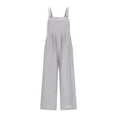 thumbnail image 5 of LIaqionyy Girls Sleeveless Casual Jumpsuits Lightweight Breathable Rompers Wide Leg Loose Bib Overalls with Pockets, 5 of 5