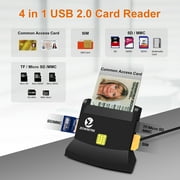 ZOWEETEK CAC Card Reader Military,Smart Card Reader USB-A Common Access,Compatible with Windows,Mac and Linux
