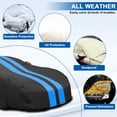 thumbnail image 5 of Custom Fit 2020-2024 Chevrolet Corvette C8 Car Cover, Upgraded PEVA& Cotton Waterproof Full Car Cover Outdoor Rain UV Snow Protection All Weather Black, 5 of 13