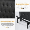 thumbnail image 5 of Tribesigns Bar Unit Home Entertainment Collection Upholstered Bar with Storage and Footrest, Black, 5 of 7