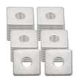 thumbnail image 1 of Uxcell 40 Pcs Arandela Plana Cuadrada, 4MM ID x 14MM OD x 1MM de Grosor Arandela de Espaciador de Acero Inoxidable 304 para Tornillos, Talleres de Reparación de Baños, Construcción, Plateado, 1 of 6
