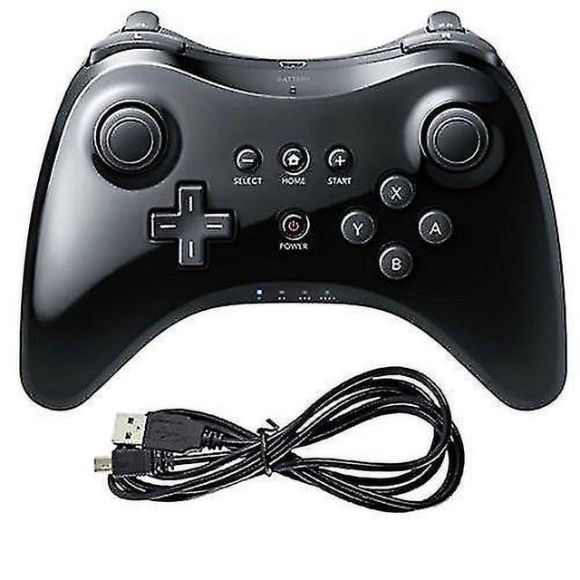 Controlador Wii U, controlador analógico doble Bluetooth recargable Gamepad para controlador Wii U Pro con Cable de carga Usb TY