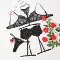 thumbnail image 1 of Conjunto de ropa interior sexy de discoteca con perspectiva de encaje y cuello estilo europeo y americano, 1 of 6