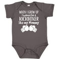 thumbnail image 3 of Inktastic Kickboxing Future Kickboxer Like Mommy Boys or Girls Baby Bodysuit, 3 of 5