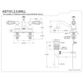 thumbnail image 3 of Kingston Brass KS7105WLL 4 in. Centerset Bathroom Faucet, Oil Rubbed Bronze, 3 of 3