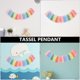 thumbnail image 5 of GOOHOCHY Cuentas de madera con borlas para colgar en la pared, decoración decorativa con borlas, 5 of 8