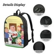 thumbnail image 3 of Family Guy Backpack, Large Capacity 17 Inch Laptop Backpack, Durable Casual Daypack, Water Resistant, 17.3x12.2x5.5 Inch, 3 of 8