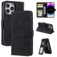 thumbnail image 1 of For Iphone 14 Pro Max Skin Feel Multi-Card Wallet Leather Phone Case(Black),iPhone 14 Pro Max, 1 of 6