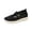 Black, variant on Willtoo Womens Knit Mary Jane Slip On Shoes Breathable Mesh Casual Flats Comfortable Lightweight Walking Shoes