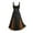 03 Brown, variant on Fewfanhot Halloween Womens Dresses Witchy Elegance Dress, Asymmetrical Velvet Gown with Corset-Style Buckle Detail