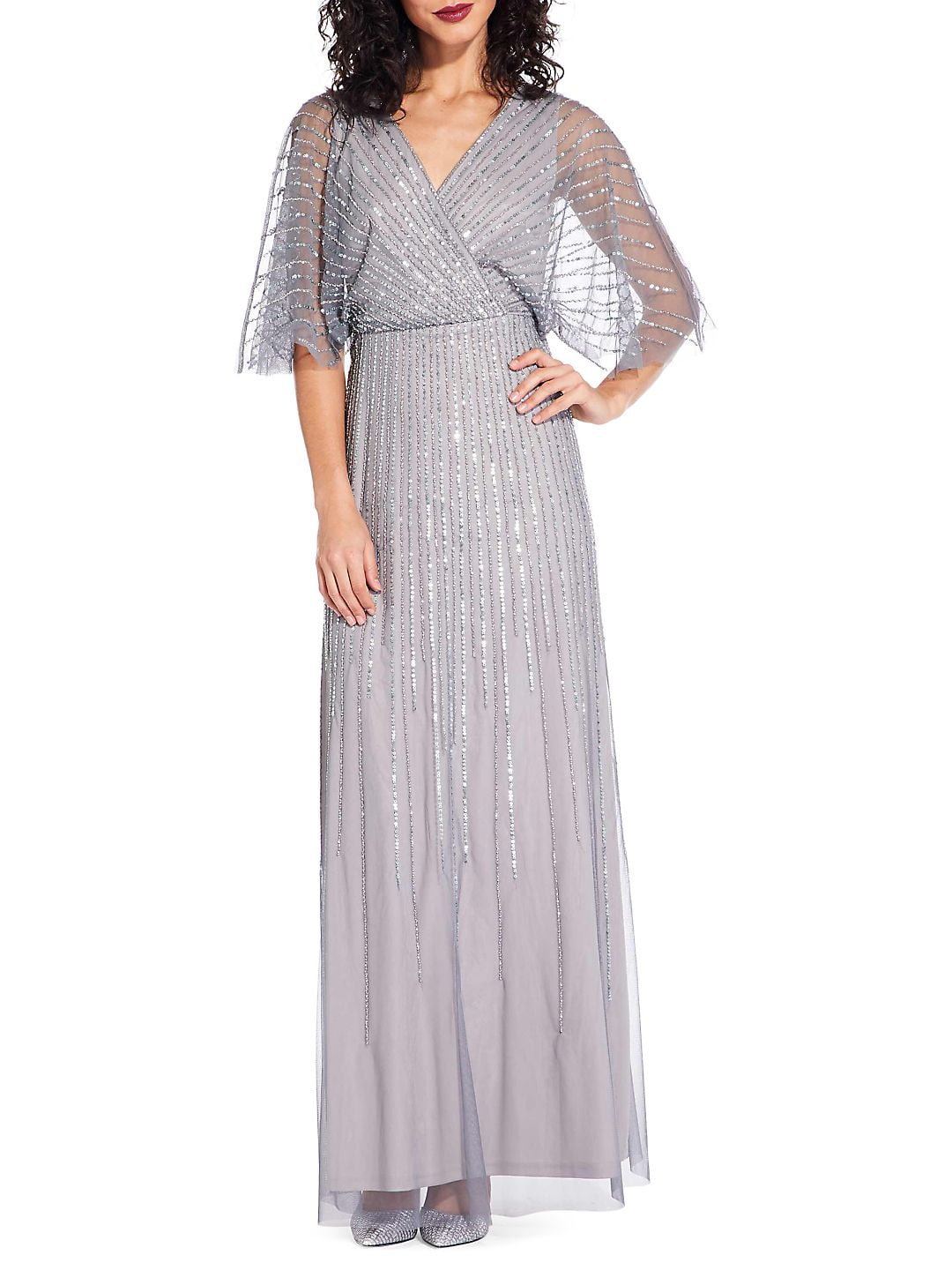 Adrianna Papell Womens Embellished 