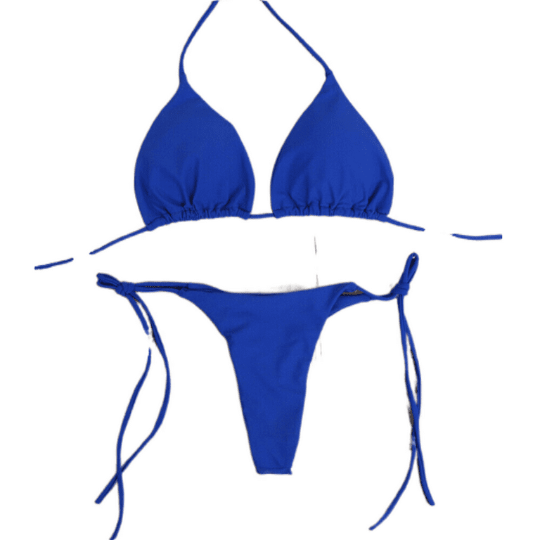 Qiylii Women Summer Transparent Straps Bikinis Set, Halter Swimwear, Low  Waist Thong Swimsuit, Seaside Beachwear 