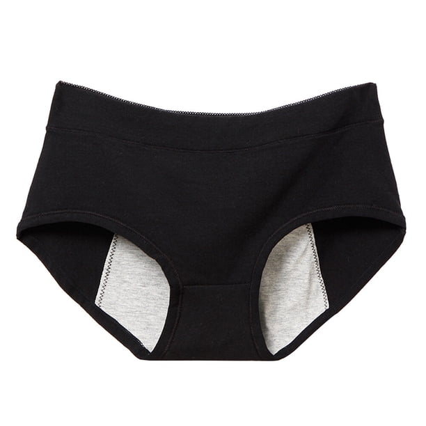 Bragas fisiológicas femeninas a prueba de fugas, ropa interior menstrual para mujer, bragas de algodón sin costuras en la cintura - Talla L
