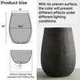 thumbnail image 6 of Wallowa 20 Inch Hight Weathered Concrete Planter,  Large Flower Pot with Drainage Hole, Tall Planter for Home, Garden, Patio, Courtyard, Bronze Rust, 6 of 6