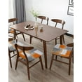 thumbnail image 5 of Burnt Orange Seat Covers for Dining Room Chairs Set of 4, Grey Geometric Stretchy Dining Chair Cushion Covers, Removable Washable Furniture Protector Oil Painting Orange Slipcovers for Office, 5 of 6