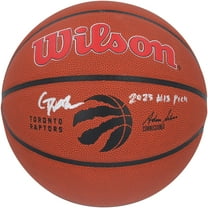Gradey Dick Toronto Raptors Autographed Wilson Team Logo Basketball - Fanatics Authentic Certified