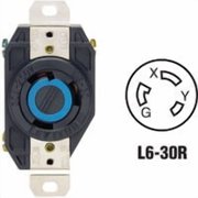 Leviton 065-2620 30A 250V Black Industrial Grade Flush Mount Locking Receptacle Device
