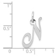 thumbnail image 2 of 14k White Gold Small Fancy Script Initial N Charm - .3 Grams, 2 of 2