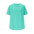 thumbnail image 5 of Plain Basic T Shirts for Women 2025 Summer Short Sleeve Crewneck Lightweight Casual Loose Tee Shirt Womens T Shirts, 5 of 6