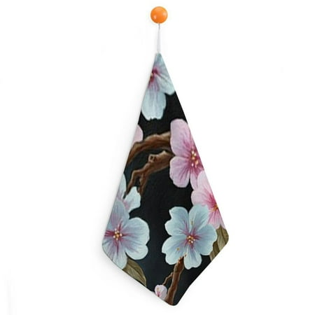 

Autua Flowers Branch Painting Quick-Dry Hand Towel 11.8x11.8in Ultra-Fine Fiber Kitchen and More 4pcs