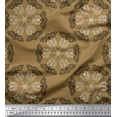thumbnail image 1 of Soimoi polyester Crepe Fabric Damask Ethnic Print Fabric by the Yard 52 Inch Wide, 1 of 3