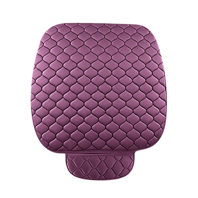 1pc Car Seat Cushion Premium Silk Wadding Non-Slip Rubber Bottom With Storage Pouch Car Seat Pad Universal