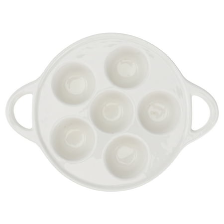 

1Pc Escargot Plate Ceramic Snail Plate Conch Baking Tray Kitchen Gadget