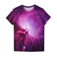 thumbnail image 6 of Ounisa Unisex Short Sleeve T Shirts Crew Neck Starry Sky Galaxy Print Casual Soft Loose Fit Spring Summer Daily Wear Fashion Tops S-5XL, 6 of 6
