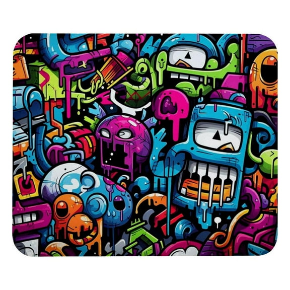Doodle Mouse Pad , Soft Cute Computer Mouse Mat with Rubber Base, Easy to Slide, Personalized Design, Portable
