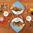 thumbnail image 4 of Napkin Satin Napkin 20*20Inchx1 Kitchen Towel Dinner Plate Towel Decorative Towel Napkin Tea Towel Suitable For Kitchen Table Cute Smiling Yellow Lion, 4 of 8