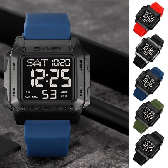 Msgweeeg Men Watches Men Watch Men's Outdoor Sports Digital Watch Waterproof with Luminous Display Suitable for Hiking Camping Running Swimming and Other Sports