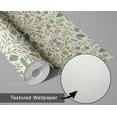 thumbnail image 6 of S4Sassy Peel & Stick Vinyl Wallpaper, Chic Floral Vine Print Wallpaper Contact Paper Waterproof - Green, 25"x240", Textured Finish, Wall Covering for Home Decor in Bedrooms, Renter Spaces, Cabinets, 6 of 9