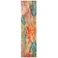 thumbnail image 2 of SAFAVIEH Madison Colleen Abstract Distressed Runner Rug, Ivory/Multi, 2'2" x 10', 2 of 9