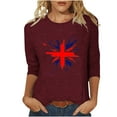 thumbnail image 1 of Chemises pour Femmes Blouses à Manches 3/4 pour Femmes Chemise à Imprimé Vintage Décontractée Blouse à Manches 3/4 à Col Rond Tunique Bohème, Blouses pour Femmes, Blouses pour Femmes, 1 of 4