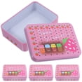 thumbnail image 3 of MOVTOTOP Pink Tinplate Playing Card Storage Box for Organizing Game Cards and Small Items 4 Pieces, 3 of 7