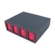 thumbnail image 1 of Estuche para baraja de cartas con capacidad para 2400 cartas, protector de cartas con funda de piel sintética para guardar cartas. negro rojo, 1 of 9
