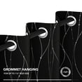 thumbnail image 3 of Deconovo Silver Printed Blackout Curtains - 2 Panels, Wave Dots Pattern, Grommet Top, 52"x84", Thermal Insulated Drapes for Bedroom & Living Room, Black, 3 of 10