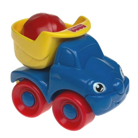 Move Vehicle - Happy Dump Truck, Tilt the bucket, it clicks! Clickety sound when bucket is moved back and forth. By FisherPrice Ship from US