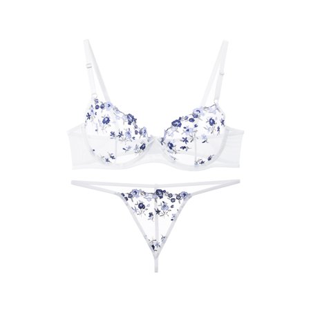 

Ladies Cute Girl Sexy Lingerie Mesh Transparent Sling Three-point Wrap-around Lace Panty Set ladies underwear cotton briefs ladies underwear cotton briefs womens underpants