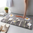 thumbnail image 2 of Ohufall Non Slip Shower Mat Washable Rugs Bathroom Rugs Absorbent Flocking Non Slip Floor Mat For Bathroom Toilet Door Bedroom Door Foot Mat, 2 of 6