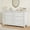 White, variant on 6 Drawer Dresser for Bedroom, Modern Wood Dresser with Ring Pull Handles, Wide Wooden Chest of Drawers with Large Storage for Living Room, Entryway, White