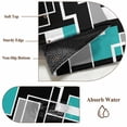 thumbnail image 6 of Teal Blue Black Geometric Round Area Rug 3Ft Washable Small Circle Rugs for Kitchen Entryway, Modern Abstract Art Block Non-Slip Carpet Floor Mats Indoor Outdoor Carpet Runner Aesthetic Home Decor, 6 of 8