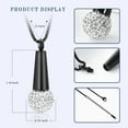 thumbnail image 2 of Crystal Microphone Cremation Jewelry for Ashes Holder Urn Necklace Lockets for Human Ashes Memorial Necklace, 2 of 7
