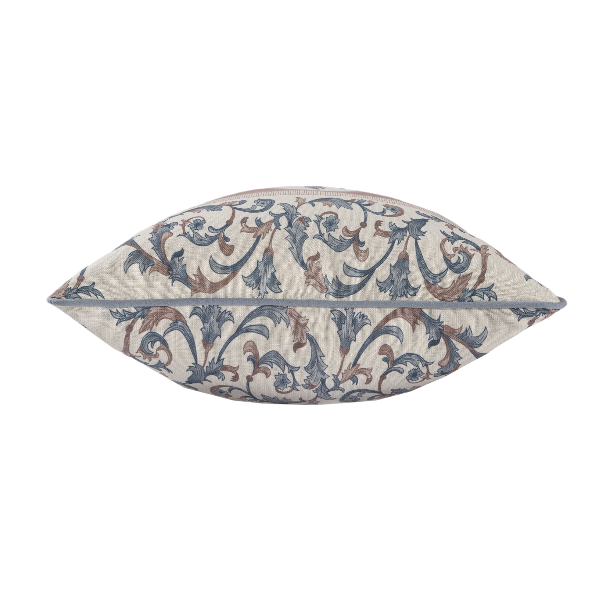 Harlow Hill Alton 20" x 20" Blue/Clay Damask Recycled P.E.T. Decorative Throw Pillow